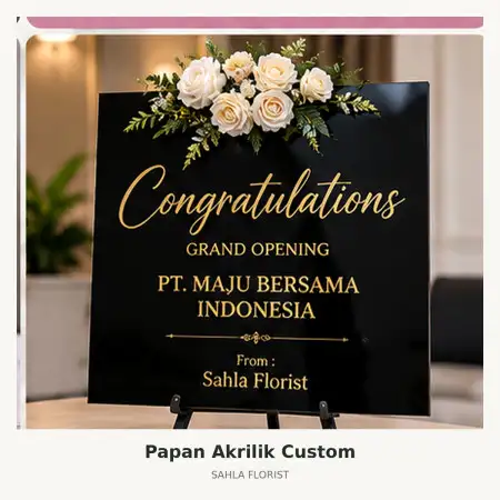 Papan Bunga Akrilik Ogan Komering Ulutimur